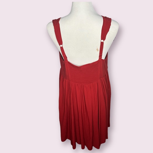 Torrid Mini Challis Skater Dress Red Size 1X - Picture 3 of 10